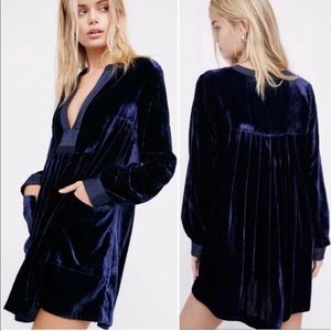 Free People Choose Me Velvet Mini Dress